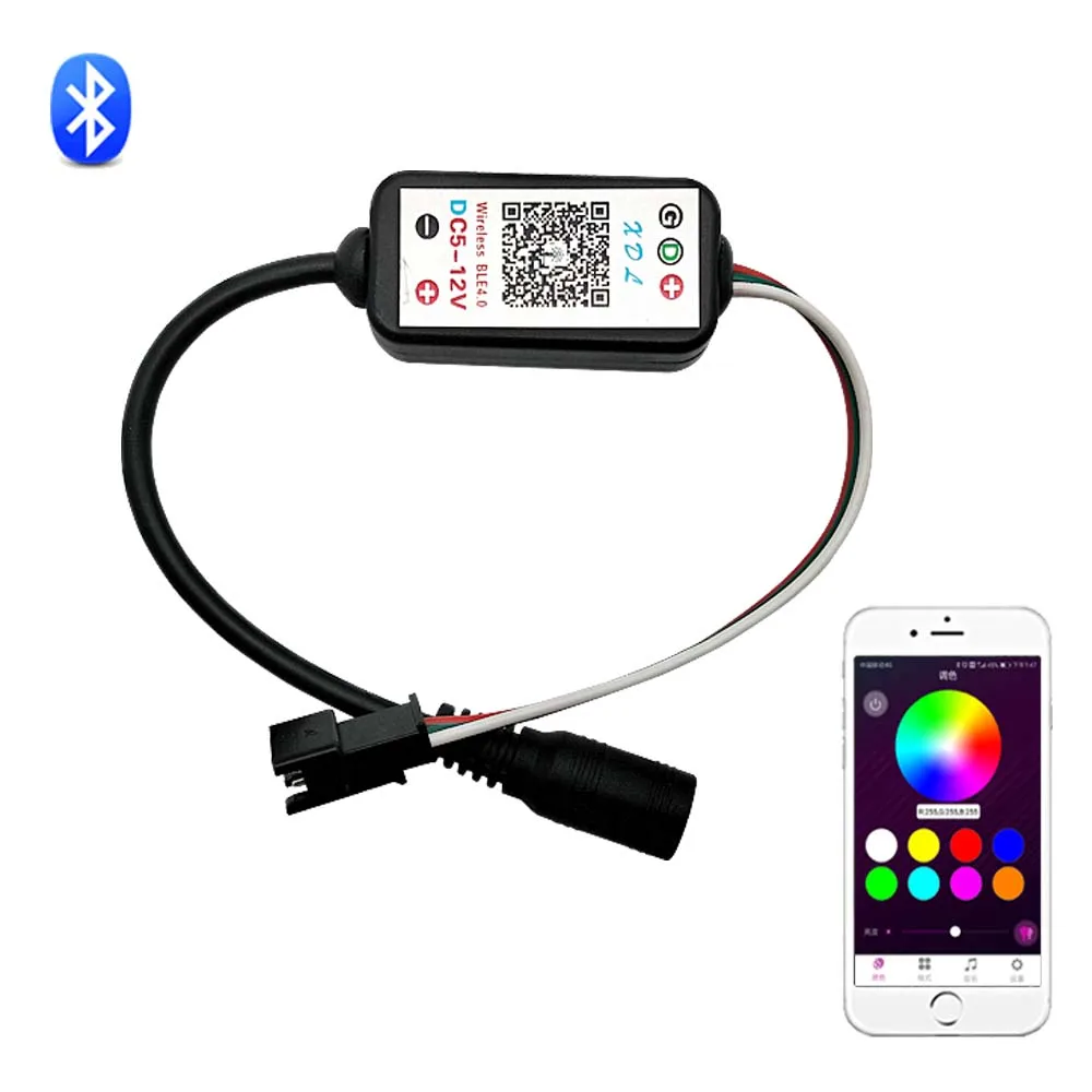 Светодиодный смарт контроллер WS2811 WS2812 SK6812 192 Вт 3Pin IC RGB с bluetooth