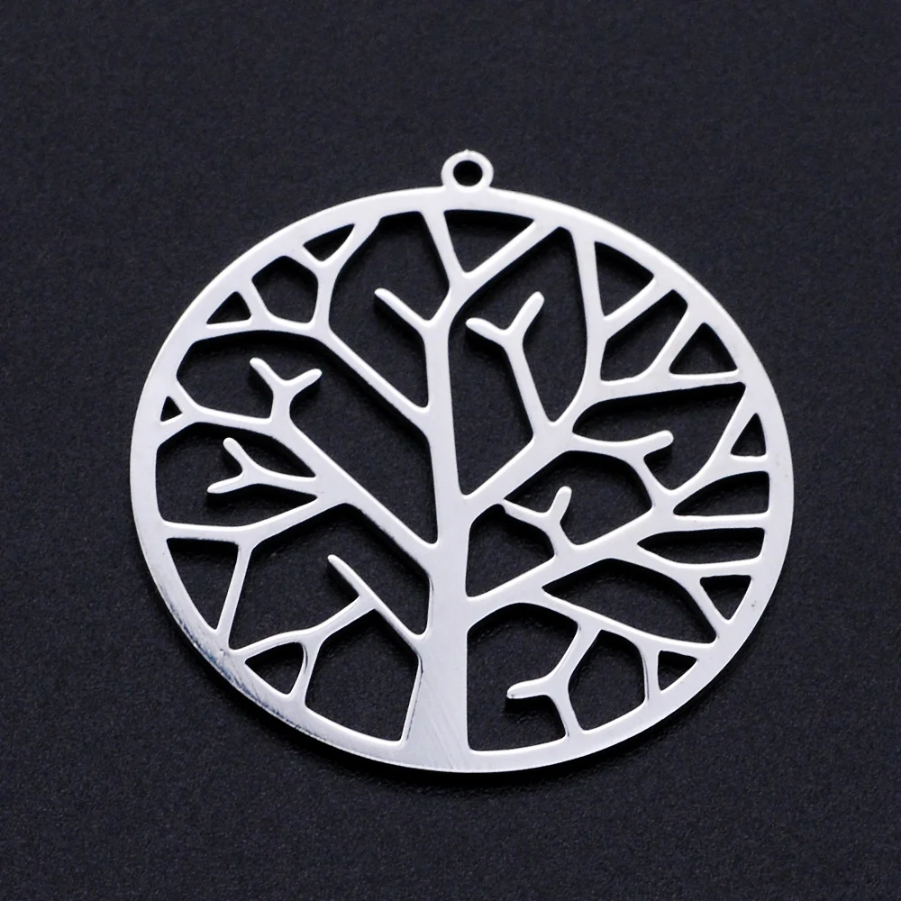 Фото 5pcs/lot Maple Leaf DIY Charms Wholesale 100% Stainless Steel Lucky symbol Connectors Charm Tree of Life  Jewelry Pendant №5