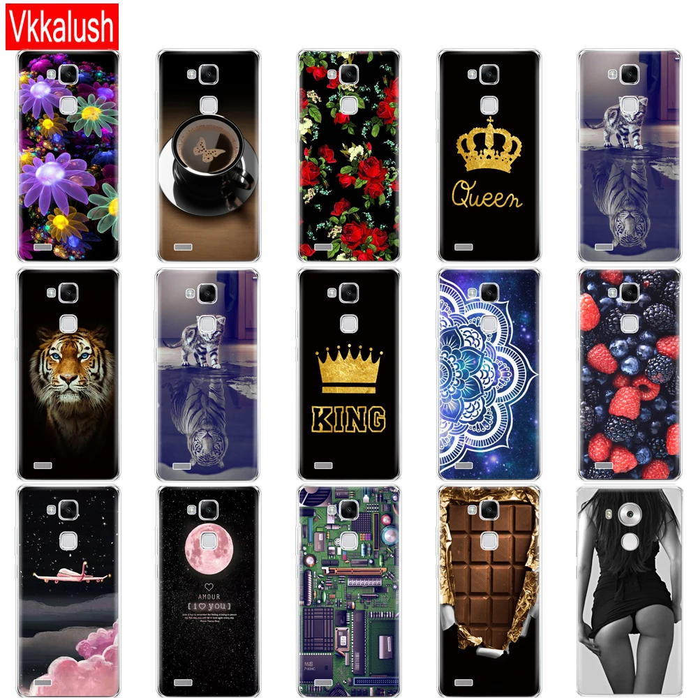 Чехол для Huawei Mate 8 чехол Mate8 с мультяшным рисунком мягкая задняя крышка