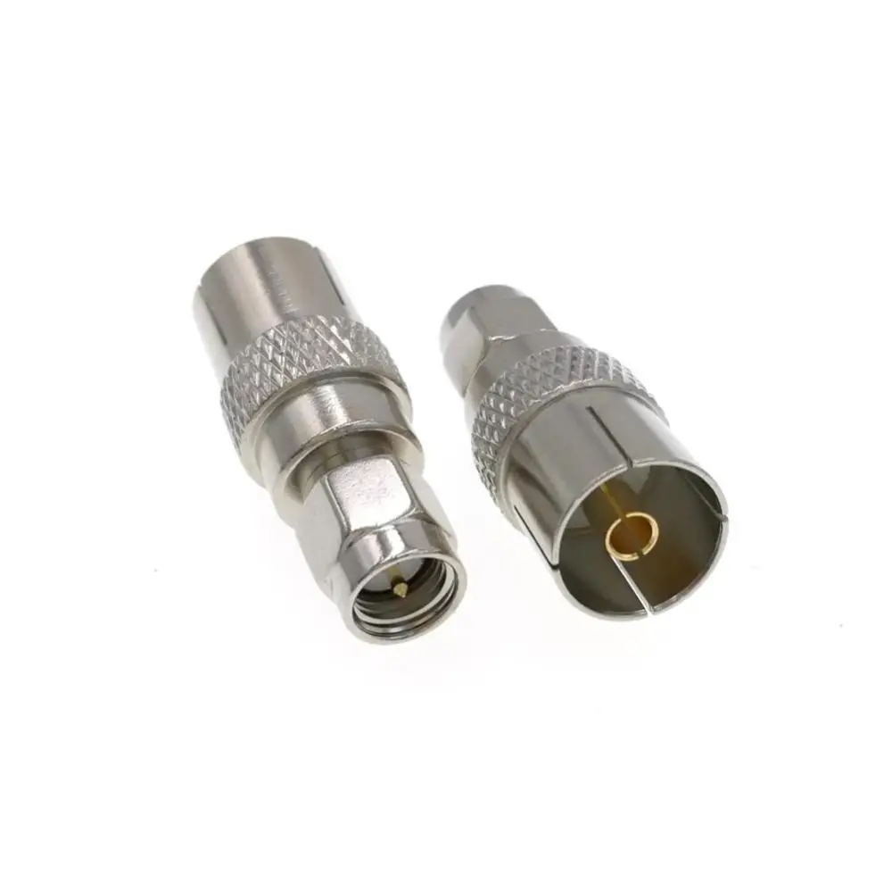 Adapter IEC PAL DVB-T TV Female Jack To SMA Plug Male Connector Straight F/M