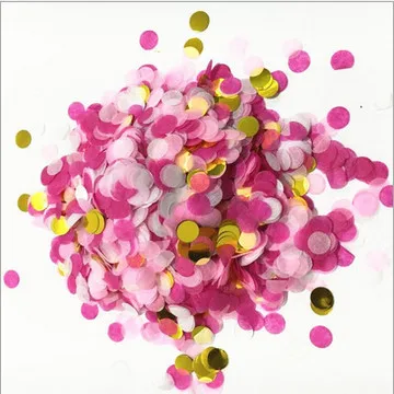 

50g Per Bag Bright Colors Round Tissue Paper Confetti Wedding Party Throw Confetti Foil Small Circle Sequins Balloon Accessories