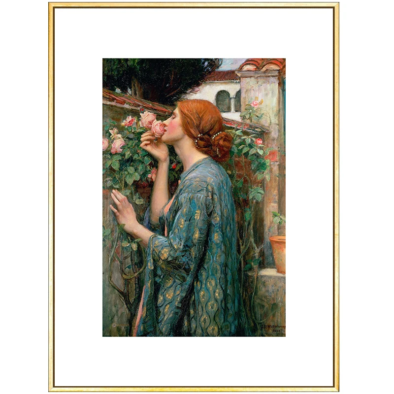 

Dutch Oil Painting On Canvas Woman Smelling Flowers Wall Art Posters And Prints Home Decoration Accessories Living Bedroom Decor