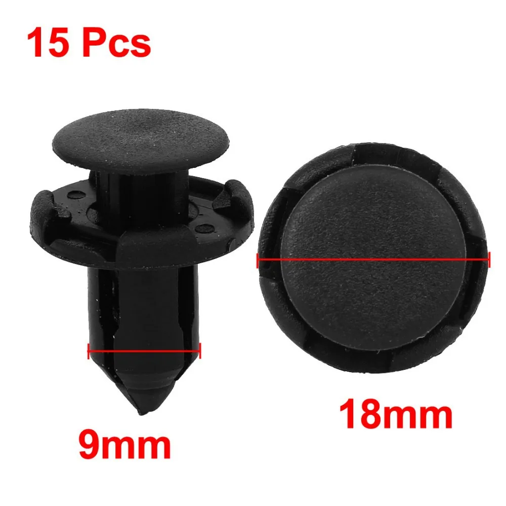 Черная отделка для двери бампера автомобиля пластиковая заклепка зажим с