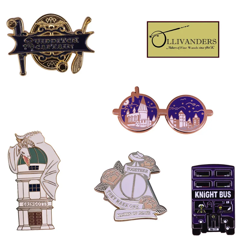 Волшебные предметы брошь Ollivanders рыцарь автобус смертельный гвоздь булавка