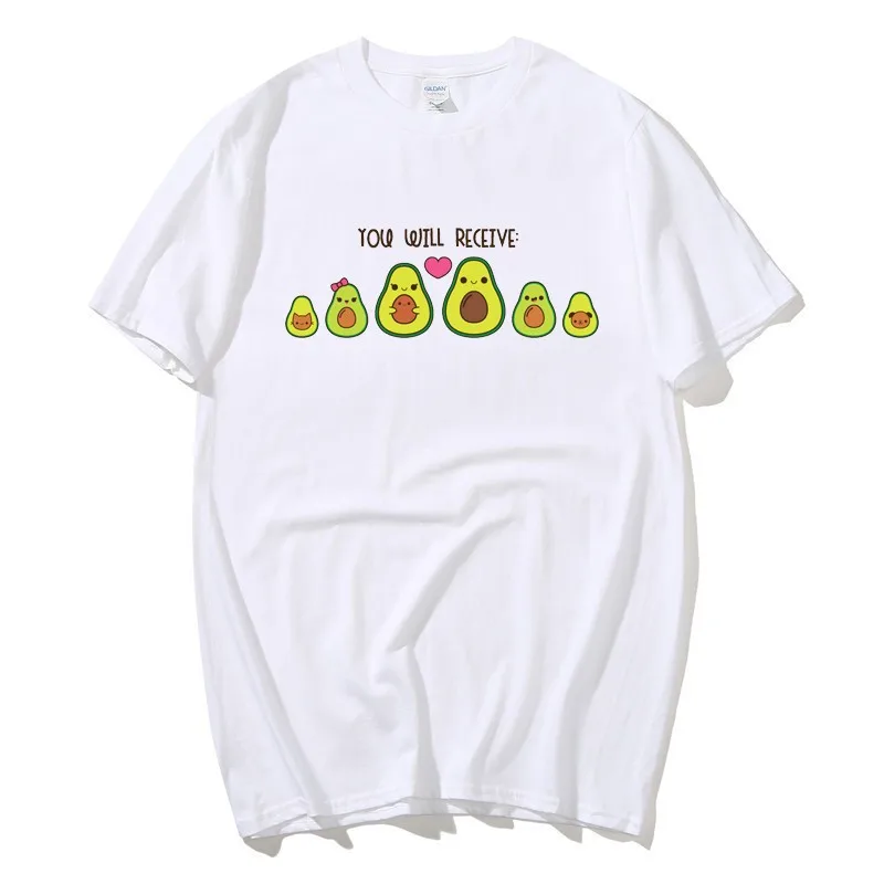 

Kawaii Avocado Cartoon Harajuku T-shirt Women Funny Cute Anime Vegan Tshirt Grunge Aesthetic 90s T Shirt Graphic Top Tees Female