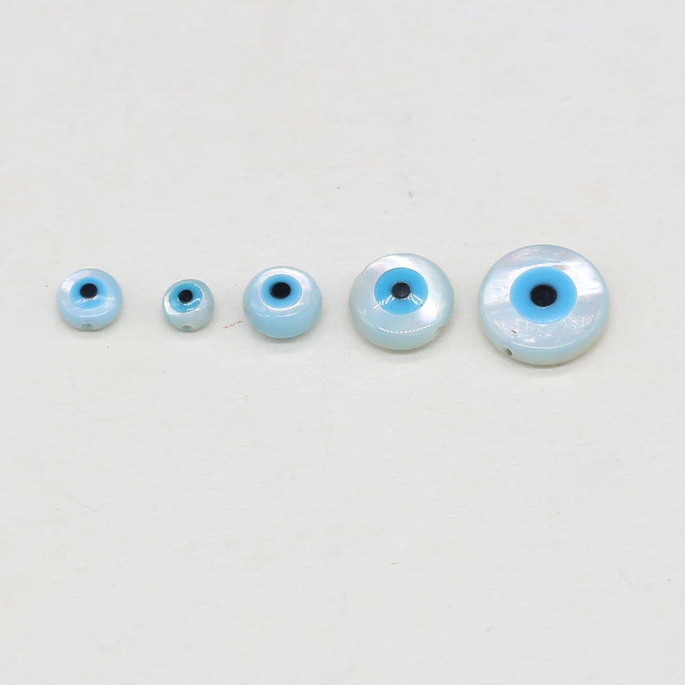 

10Pcs Beads Natural Freshwater Shell Pendants Bead Round-Shaped Charm Jewelry of Women's for Making DIY Earrings Necklace Gifts