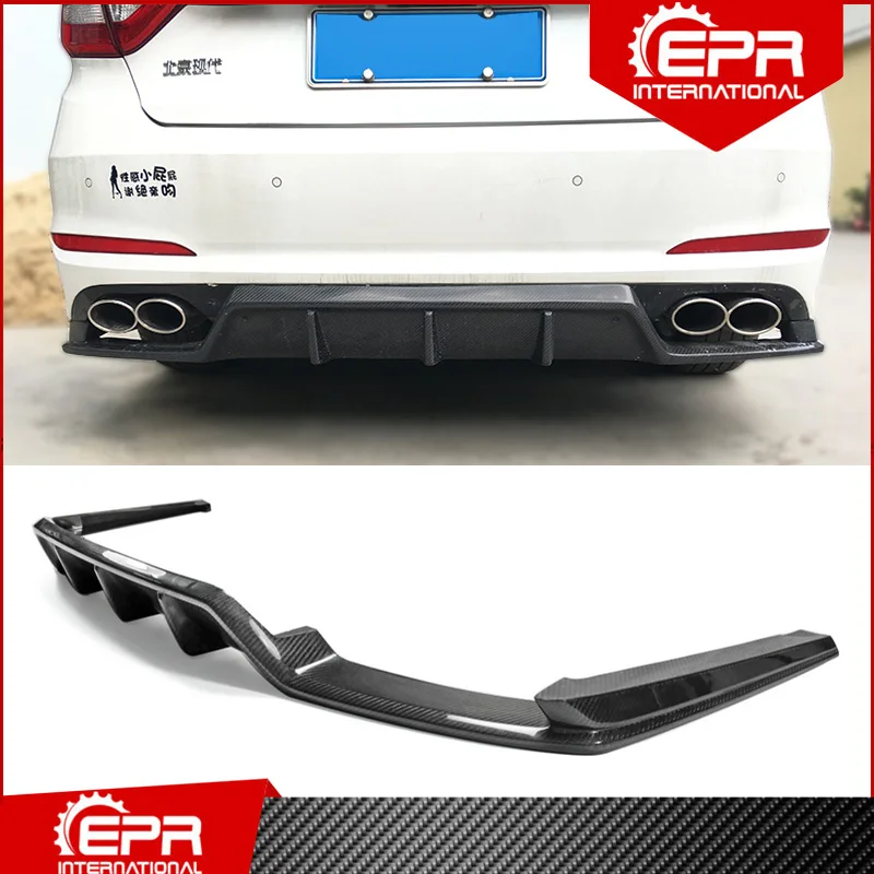 

For Sonata LF 9th ZT Style Carbon Fiber / Glass Fiber Rear Diffuser (KDM Version) Racing Part Tuning For Sonata LF FRP Diffuser