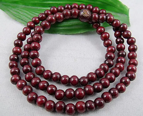 Тибетский буддизм 108 красное дерево резная Буна симала ожерелье | Украшения и