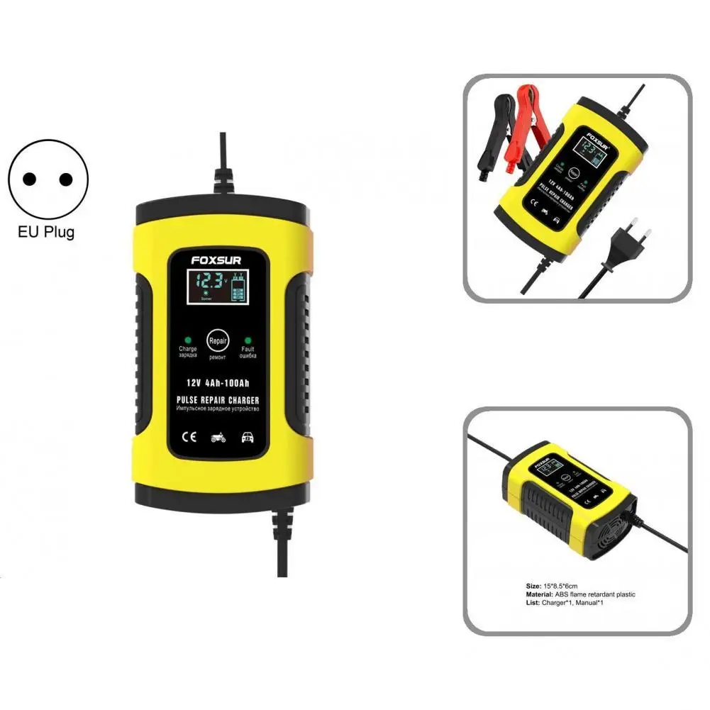 

Battery Charger Simple Operation Fireproof ABS Stable Professional Battery Charger Battery Maintainer for Battery