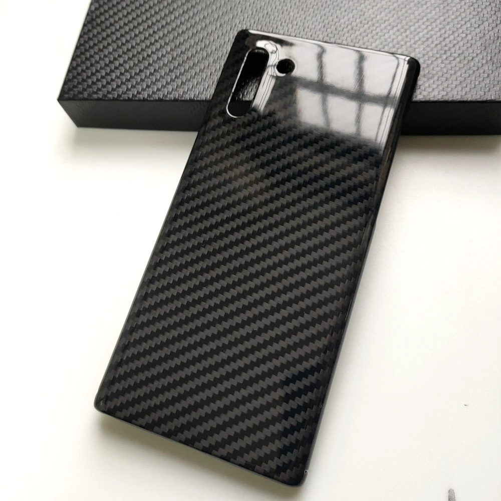 

Real Carbon Fiber Phone Case For Samsung Glaxy Note10 Plus + Ultra-thin Super-light Case Anti-Knock