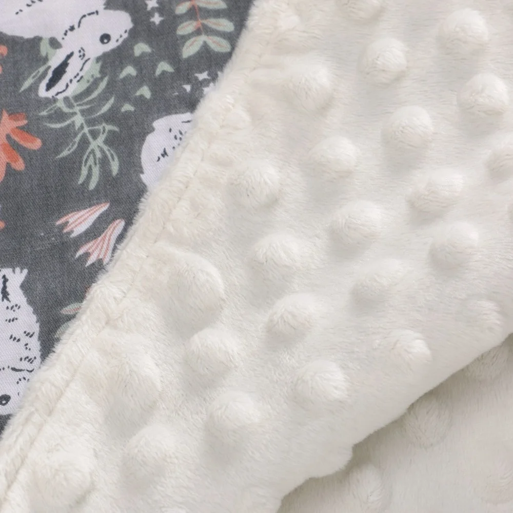 78*95cm Baby Blanket 2 Layer Cotton Fleece Bedding Quilt Newborn Stroller Pram Cover Rabbit Rattle Shower Gift | Мать и ребенок