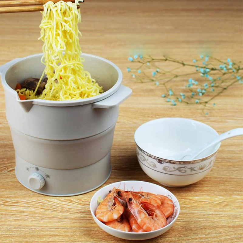 Силиконовый Складной электрический горячий горшок чайник пароварка вскипятить