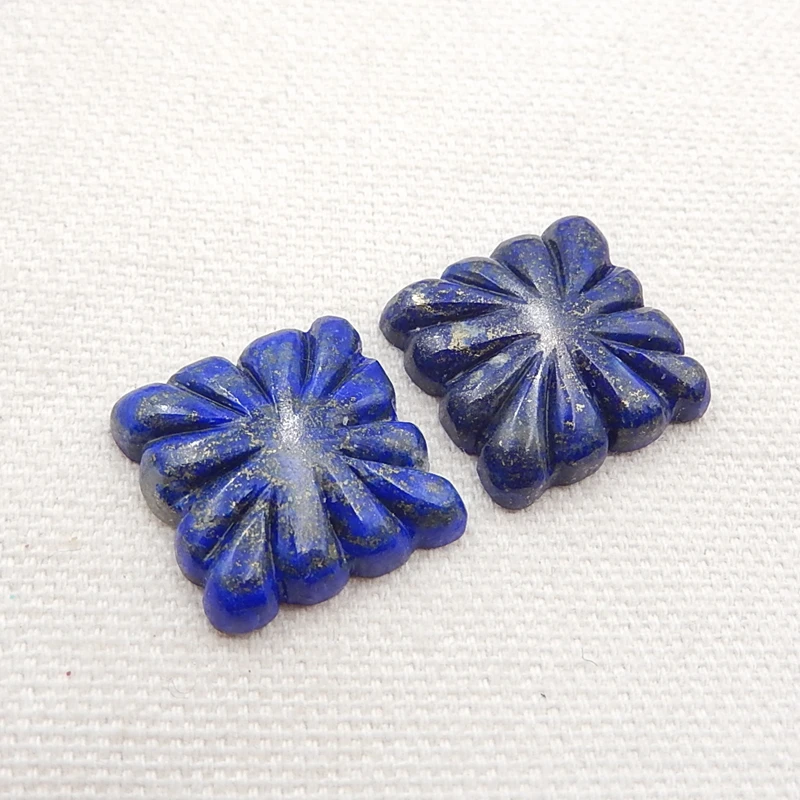 Лазурит резные цветок кабошон каждую пару обуви серьги из бисера подарок на день