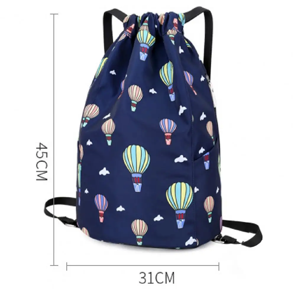 

Unisex Printed Adjustable Shoulder Strap Oxford Cloth Drawstring Backpack Storage Bag for Sports Yoga Drawstring Backpack Storag