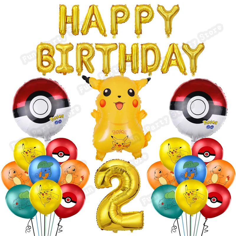 Воздушный шар &quotПокемон&quot праздничное украшение для вечевечерние Пикачу