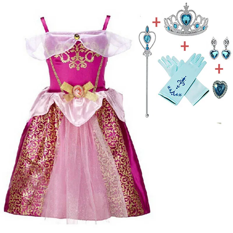 Children's Wear Girl Dress Cinderella Princess Costume Cosplay Baby Long Hair Beauty Vestido | Детская одежда и обувь