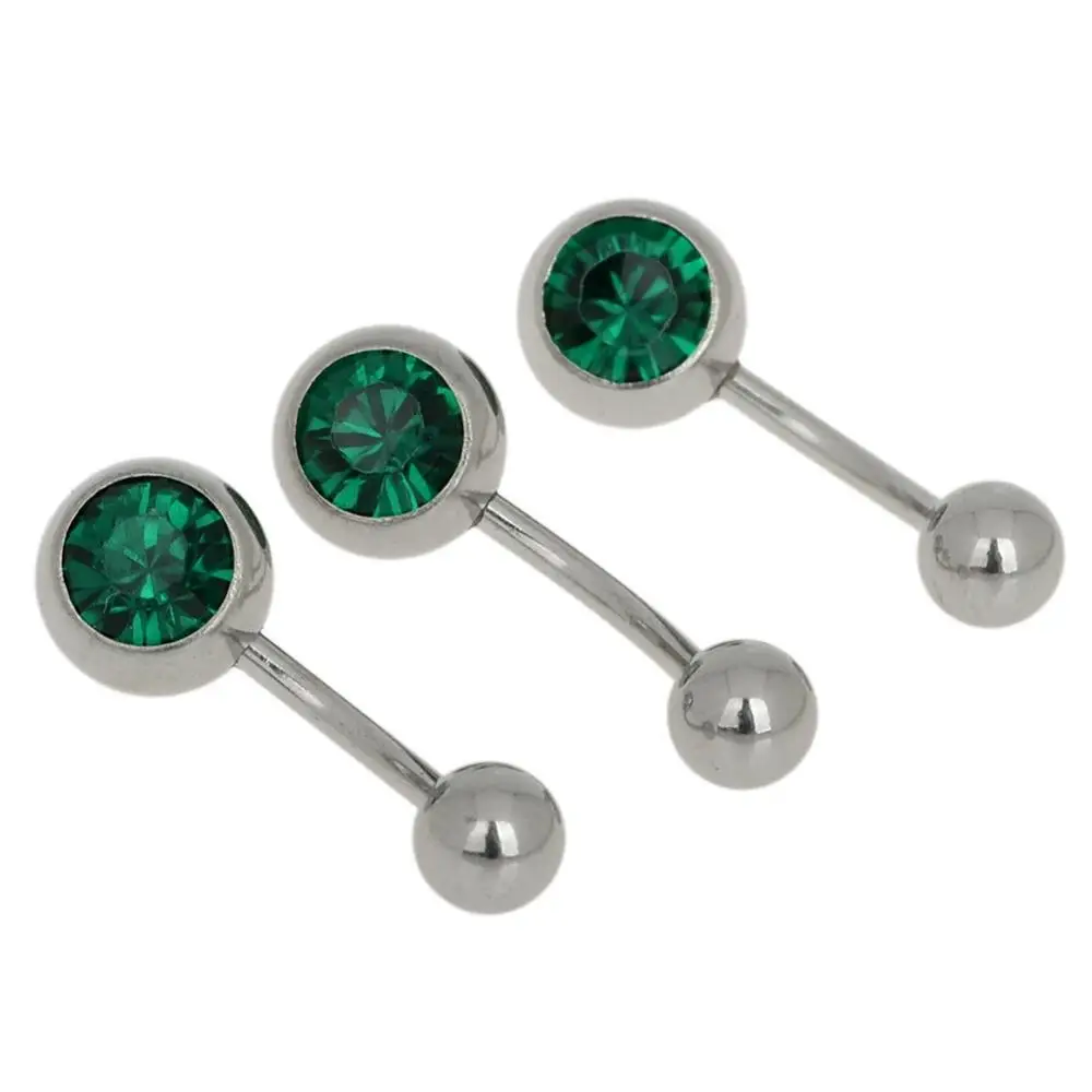 PINKSEE 1 шт. хирургический пупок из стали 316L кольцо для пупка хрустальный шар