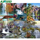 AZQSD 5D DIY алмазные картины пейзаж водопада Алмазная мозаика для рукоделия вышивка продажи Пейзаж сада украшения дома ручной работы подарок