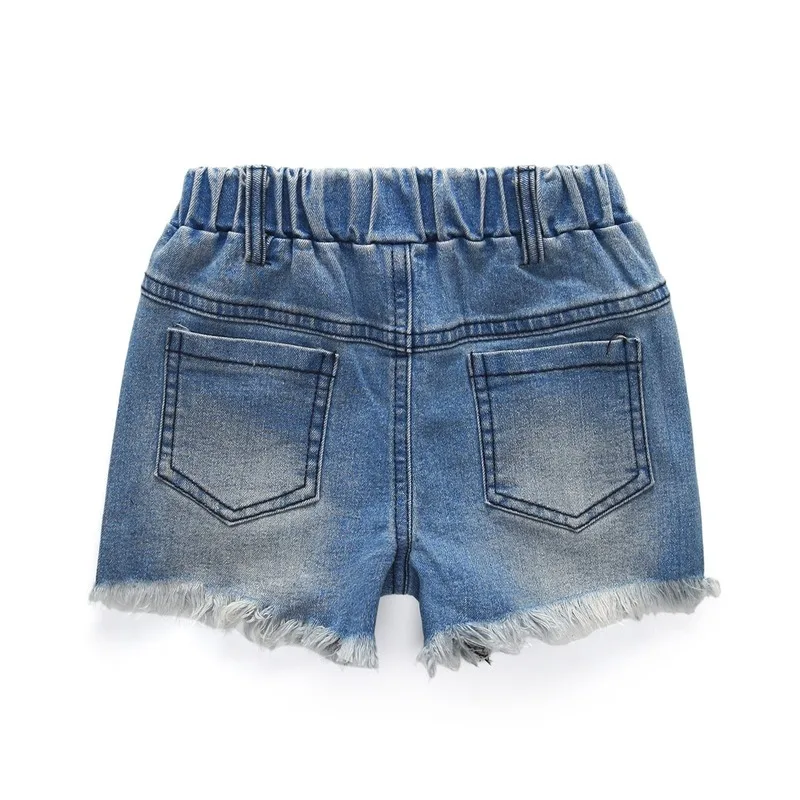 

Original Zebra Remember middle girls fashion clothes sets children flare sleeve top+floral sequinses denim shorts summer suit