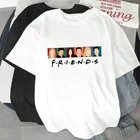 Летняя женская футболка с принтом друзей, модный веселый ретро Топ 2021, женская футболка с коротким рукавом и рисунком
