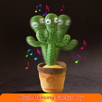 dancing cactus plush toy funny can learn to speak plush doll can sing and dance stuffed animals for childrenhome decorations