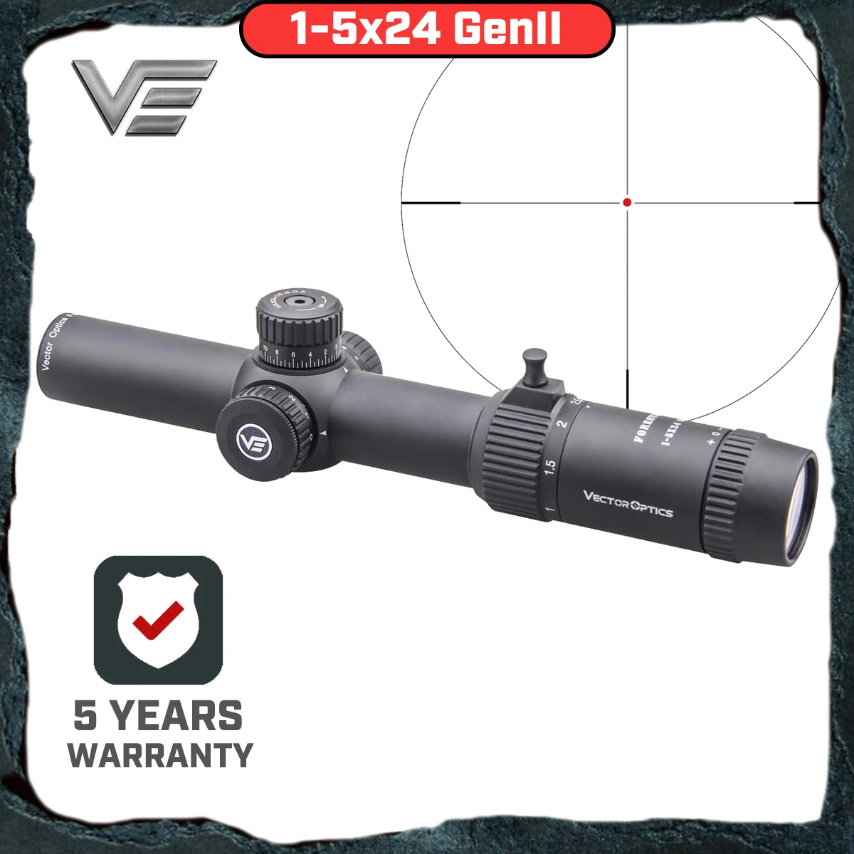 Векторная оптика GenII Forester 1-5x24 Riflescope центр точка освещенный воздушный мягкий прицел охотничий прицел Воздушный пистолет AR15 прицел