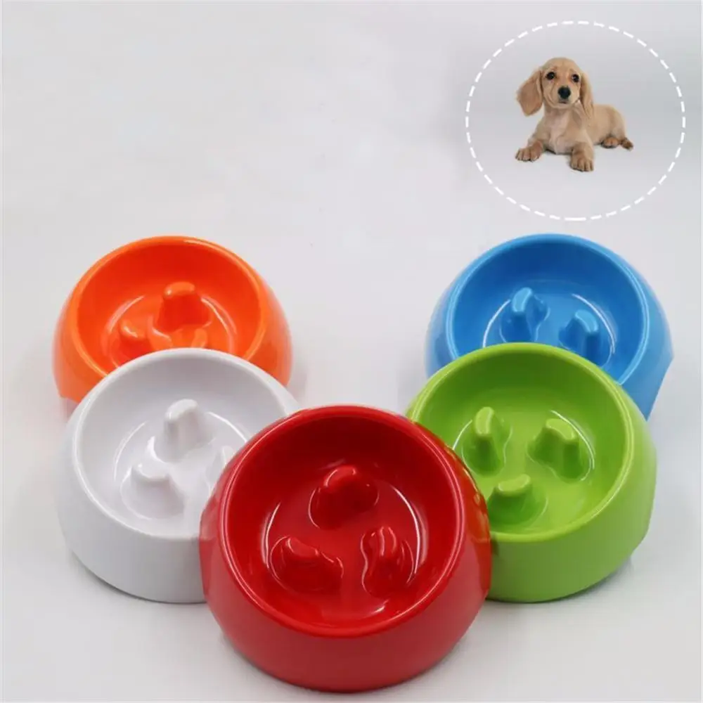 

Pet Feeding Melamine Bowl Puppy Slow Down Eating Feeder Bowls Prevent Obesity Cat Dog Round Food Dishes Non-slip Pets Tableware