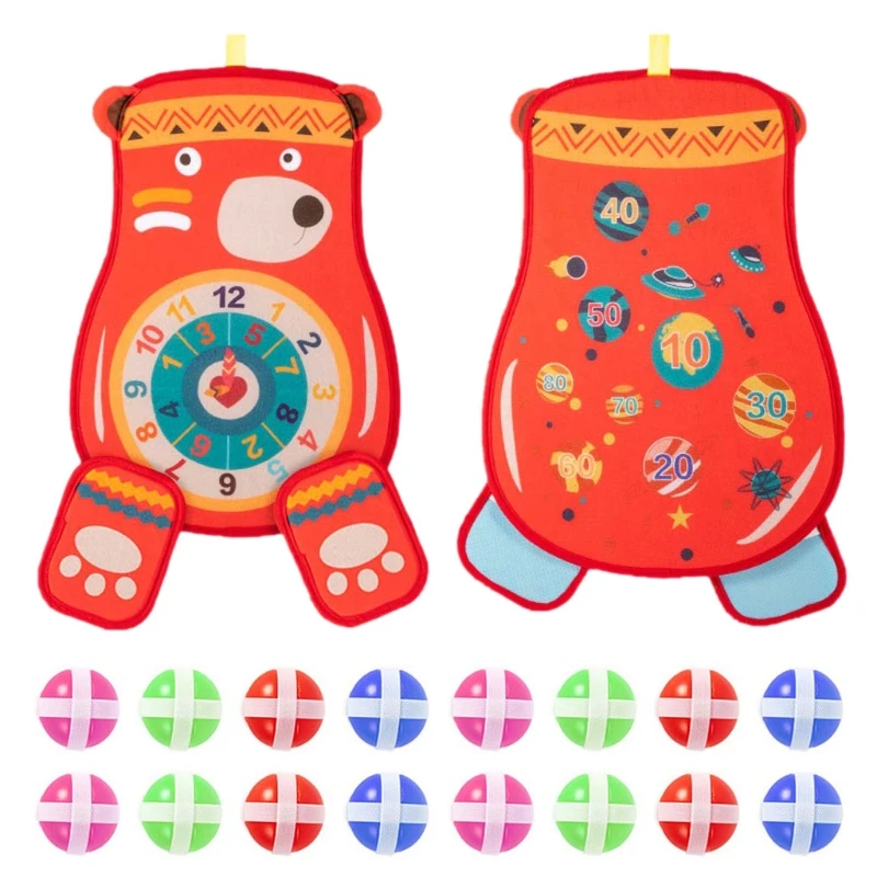 

Children Double-sided Cartoon Dart Board Kindergarten Throwing 8/16 Sticky Balls Indoor Sports Toy Parent-child Interactive Game