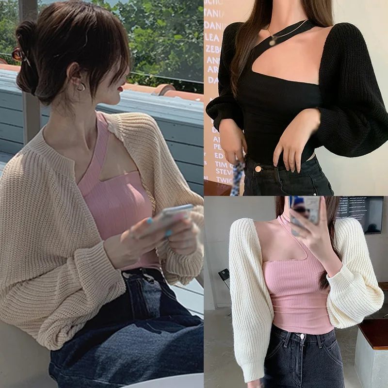 

Women's Inner Wear Design Sense All-match Slim-fitting Vest Fashion All-match Short Sweater Coat Was Thinner To Cover Belly Wome