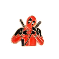 cartoon deadpool ninja japanese sword bag shirt brooch pins metal broches for women badge pines metalicos brosche accessories
