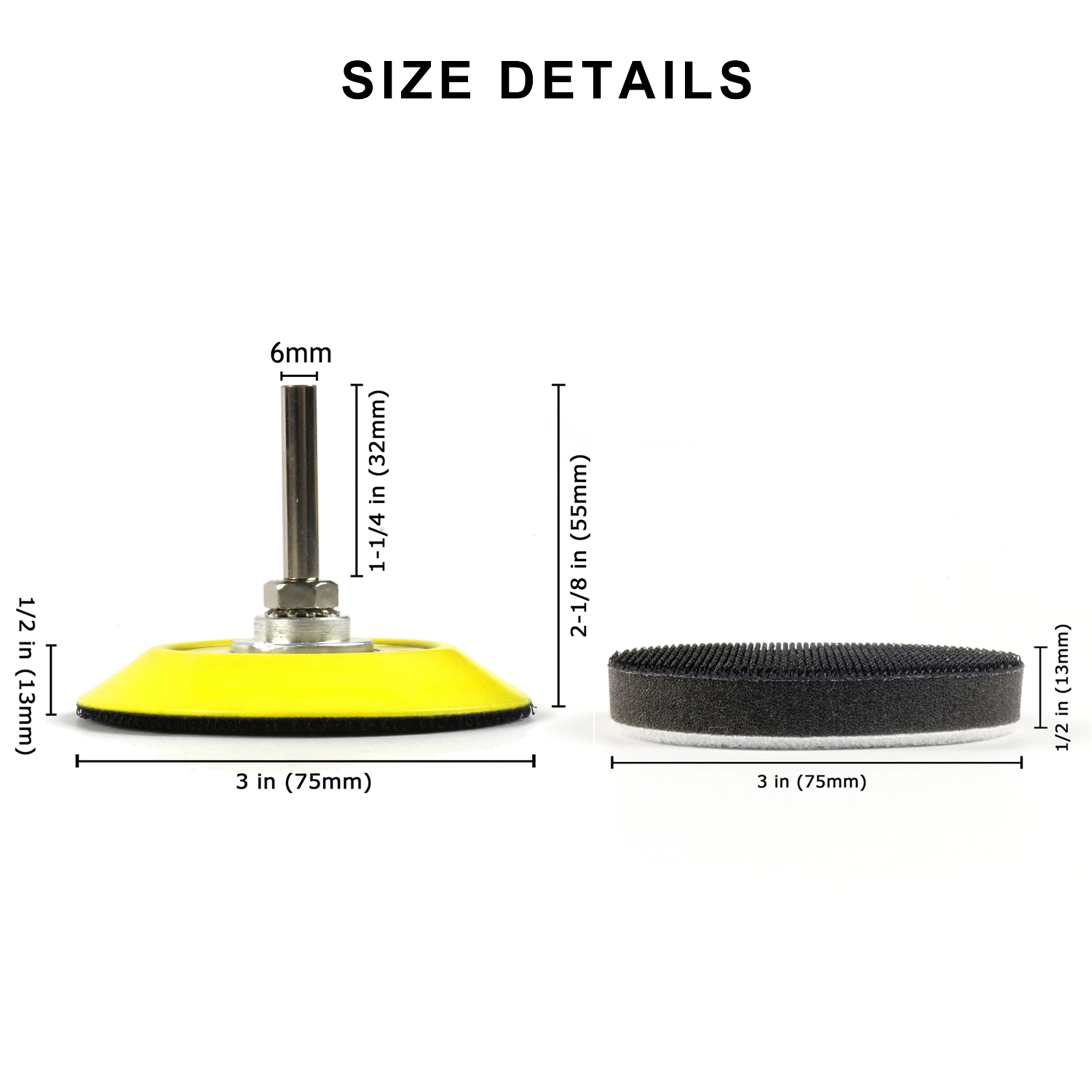 Шлифовальные диски с крюком и петлей 3 дюйма 75 мм ассорти из карбида кремния +