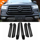 Хромоваячерная для Great Wall Cannon GWM Poer Ute 2021 2022, аксессуары, автомобильная передняя решетка радиатора, декоративная наклейка для двигателя, покрытие, литье