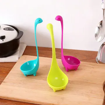 

Silicone Tea Infuser Tea Strainer Loch Ness Monster Kitchen Long Handle Strainer Colander Soup Spoon Noodle Tongs Kitchen Tools