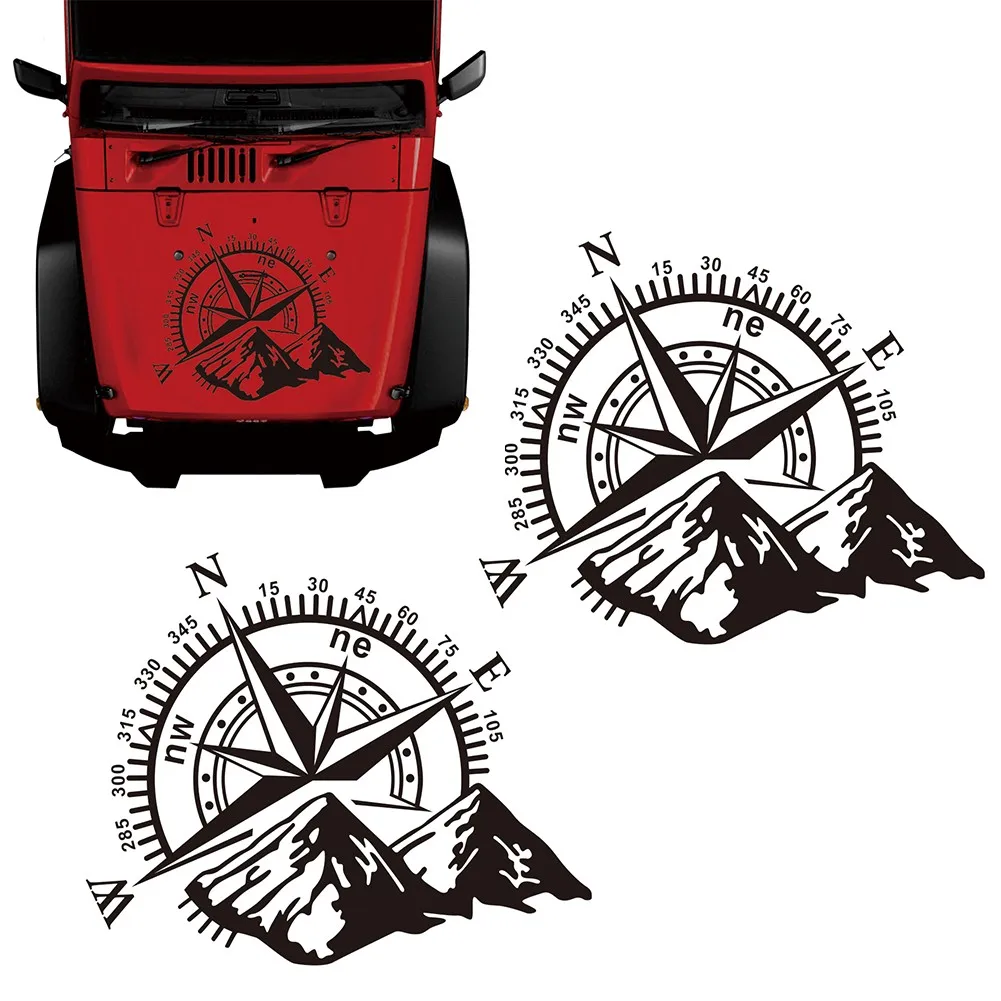 

Compass Navigation Sticker Decal Large Easy To Install PVC Accessories