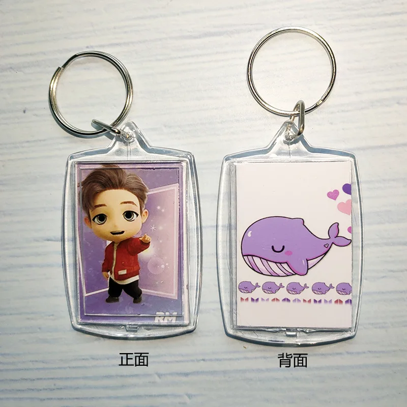 Ключница KPOP Bangtan Boys TinyTAN - новый акриловый подвеска для сумки JK V с периферийным кастомизацией