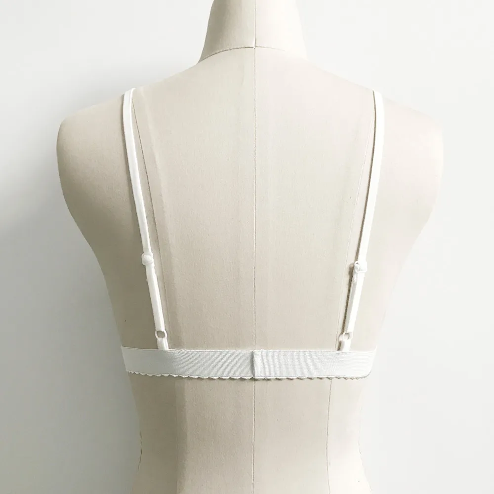 Сексуальный женский бюстгальтер без косточек с цветочной аппликацией топ бандаж