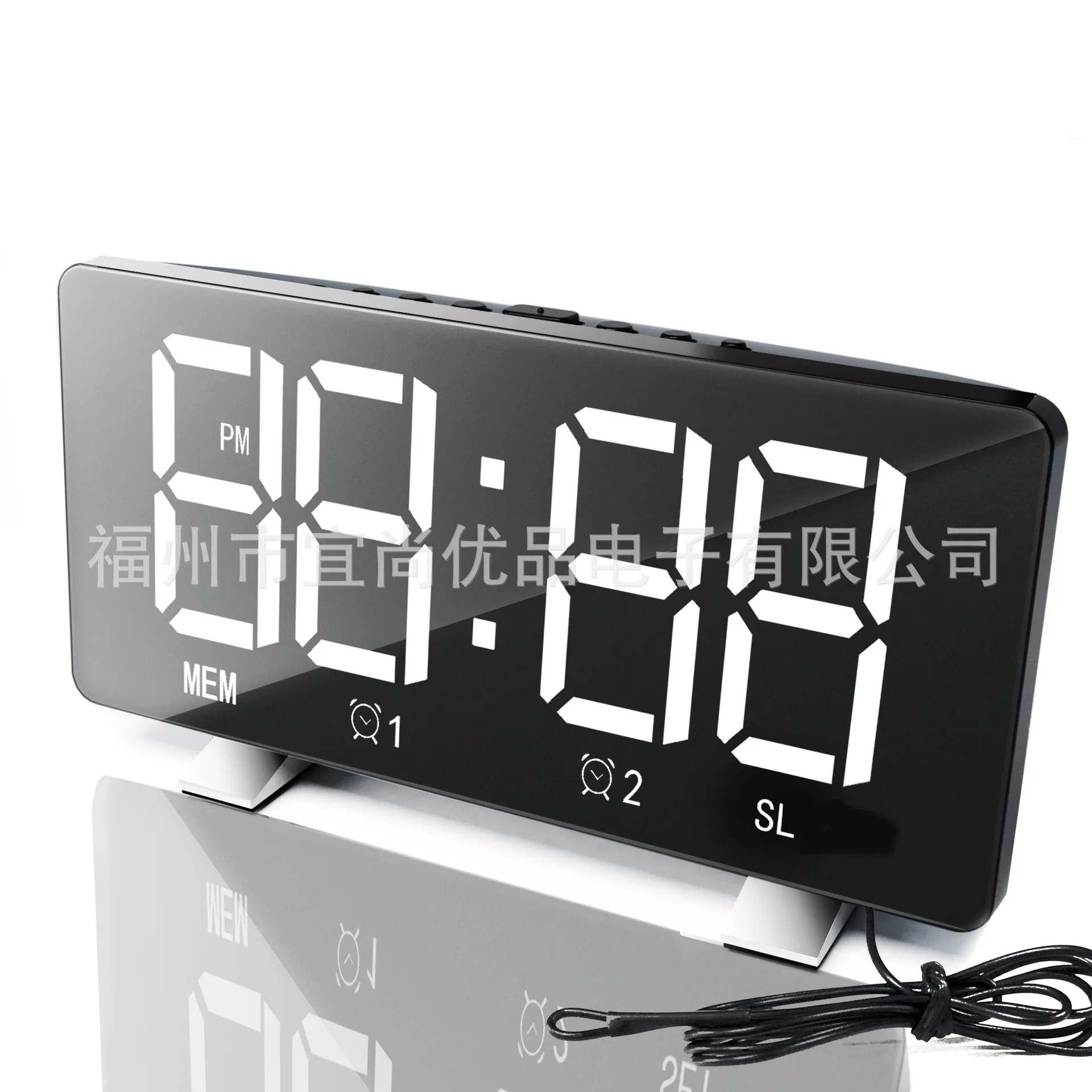 

New LED Radio Alarm Clock Creative Snooze Electronic Clock USB Charging Digital Desk Clock clock digital desk