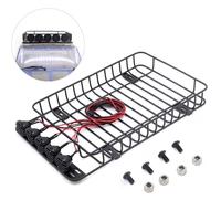 rc roof rack with light rc car parts for 110 scx10 trx4 d90 tf2 cc01 remote control car replacement accessories