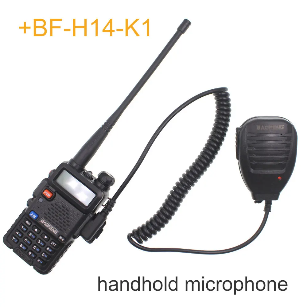 Add Microphone BaoFeng UV-5R портативная рация Двухдиапазонная двухсторонняя Радио УКВ 136-174 МГц 400-520 МГц 8 Вт радиоприемник - Цвет: Add Microphone