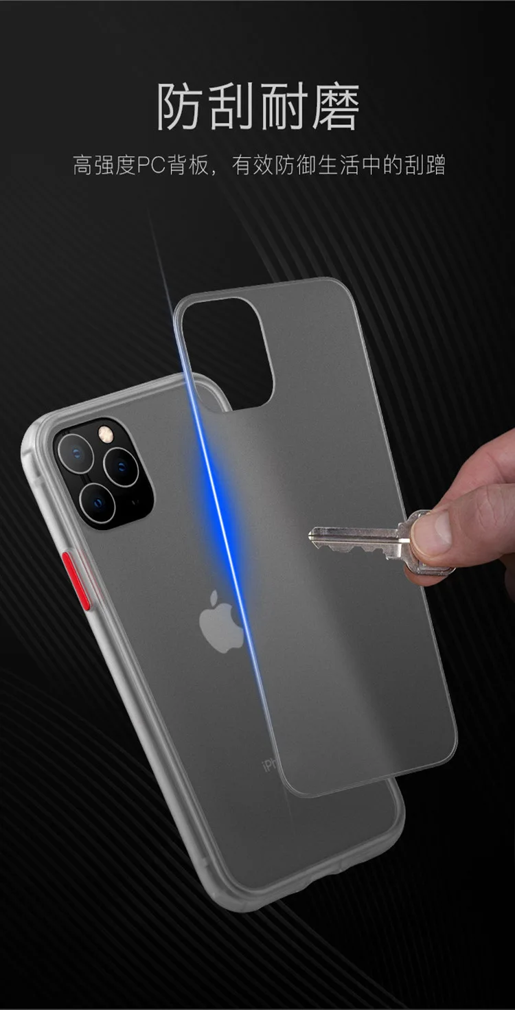 for apple iphone 11 case hard pc transparent slim matte protective back cover case for iphone 11 pro max iphone11 11pro shell free global shipping