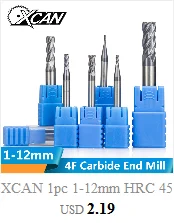 XCAN 10 шт. 1,1 мм Печатная плата твердосплавные микро сверла 3,175 мм хвостовик PCB набор сверл