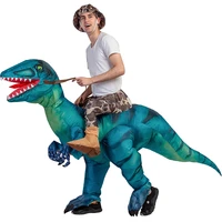 velociraptor t rex mascot inflatable costume for adult anime cosplay dinosaur animal birthday gift for men women party cosplay