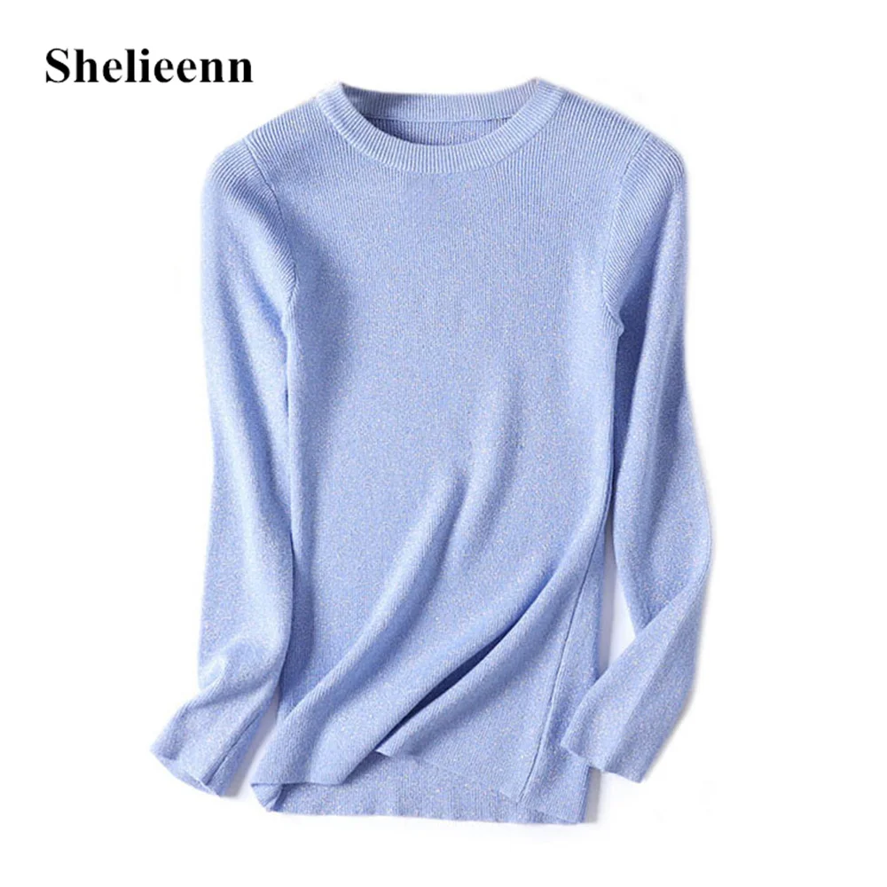 Пуловеры женские облегающие блестящие полосатые вязаные свитера в стиле хип-хоп