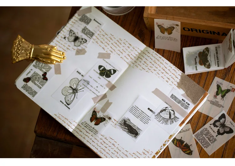 

KSCRAFT 100pcs Vintage Demo Junk Journal Card for Bullet Journal Planner Making