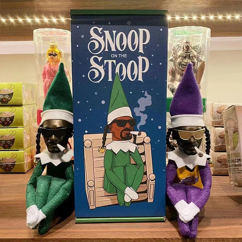 Snoop on A Stoop Рождественский эльф кукла шпионское изгибающееся украшение для дома