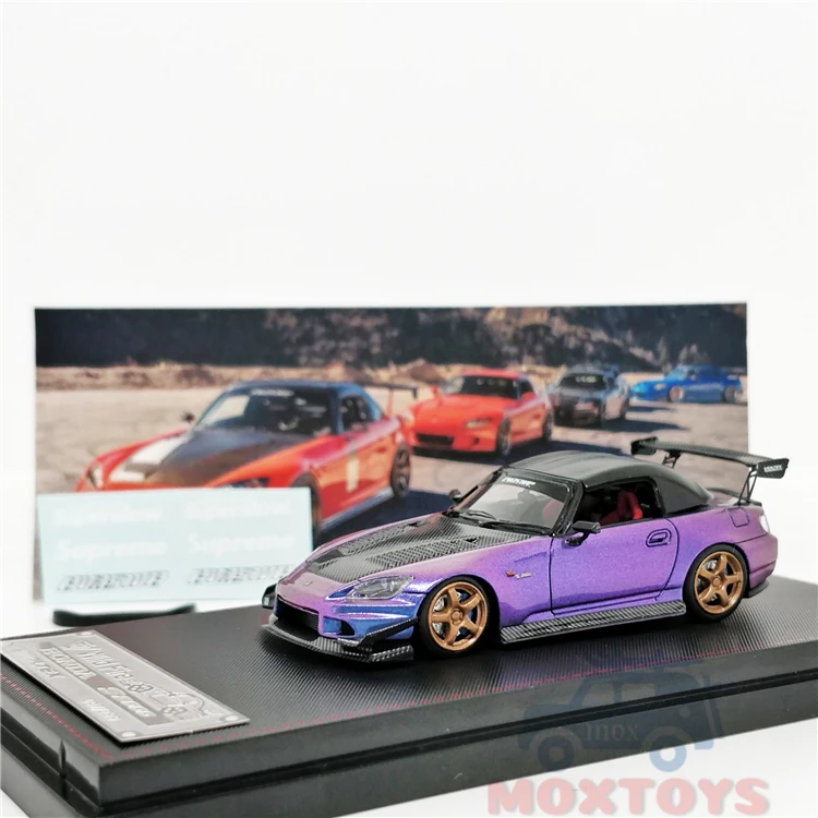 Дикий огонь 1:64 Honda S2000 Voltex Смола Хамелеон Фиолетовый модель автомобиля|Наземный
