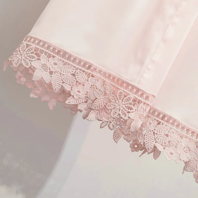 Matt Satin Lace Robe with Trim Gown Bridal Robe Wedding Bride Robes Bridesmaid Kimono Robe Bridal Robes Dusty Blue New