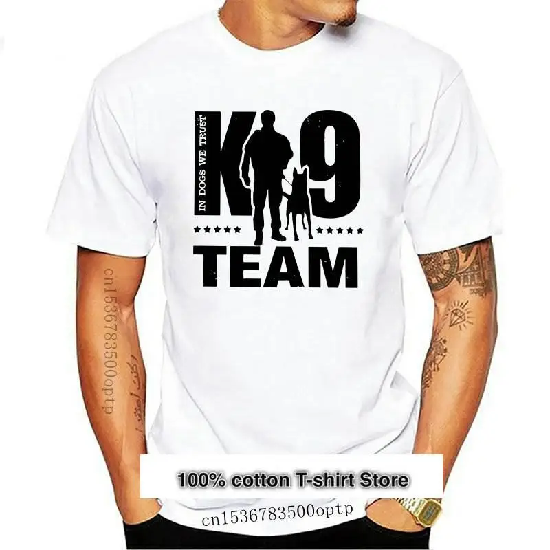 Camisetas del equipo K9 para hombre, camisetas informales con estampado de perro belga, divertidas