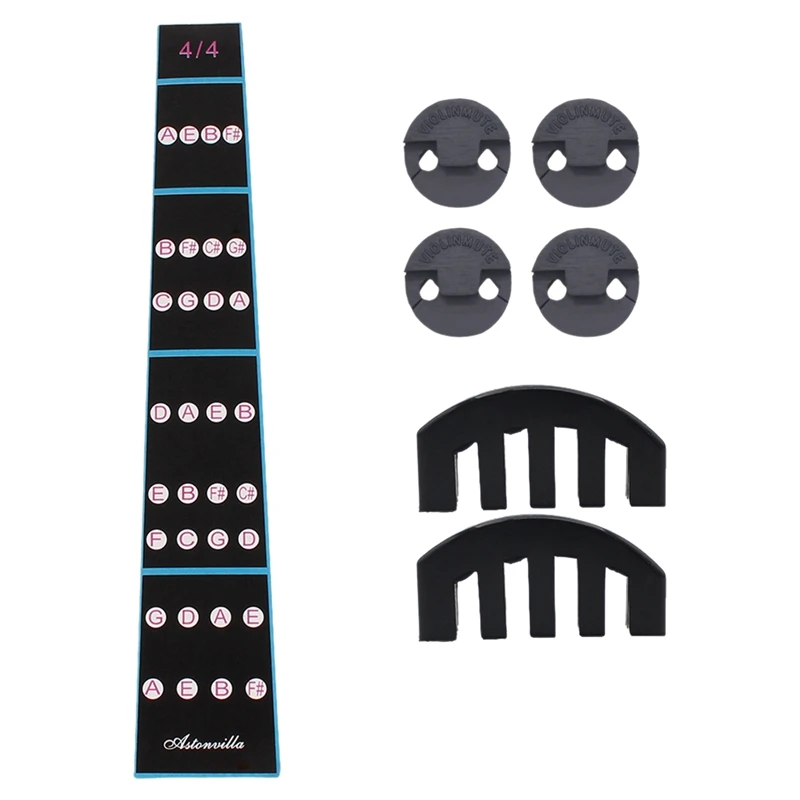 

4/4 Violin Practice Mute Fingerboard Stickers Set Violin Volume Control Five Claw Round Violin Accessories