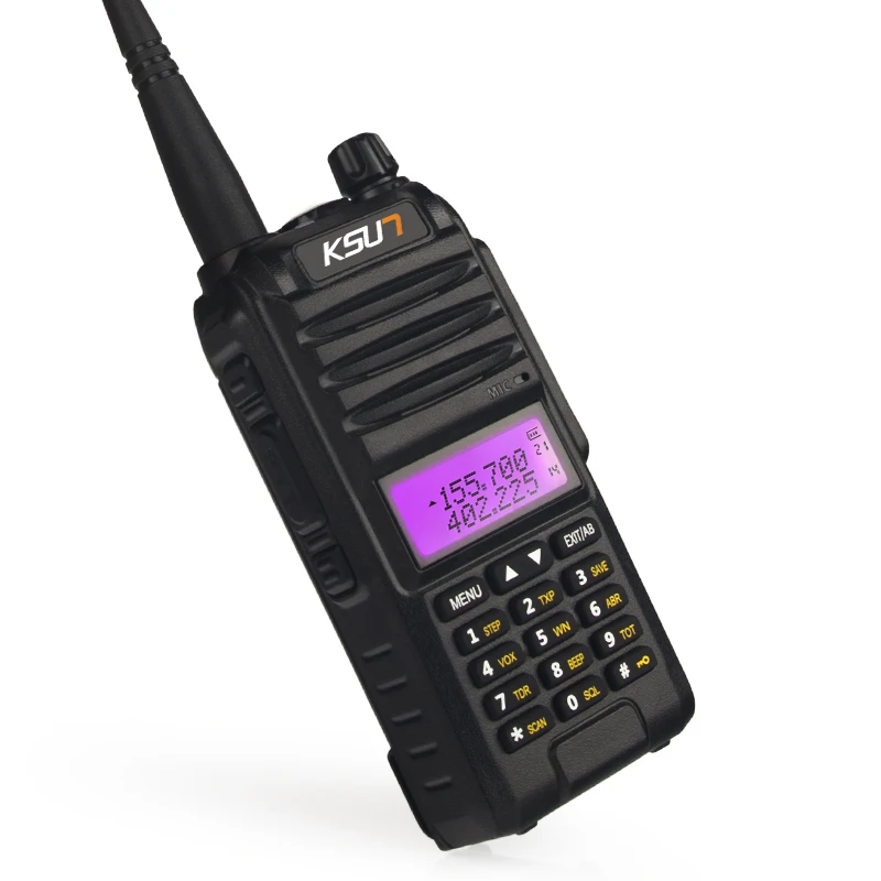 KSUN KS-UV1D портативная рация 8 Вт Высокая мощность двухстороннее Радиочастотное радио Двухдиапазонный портативный коммуникатор КВ трансивер любительский удобный